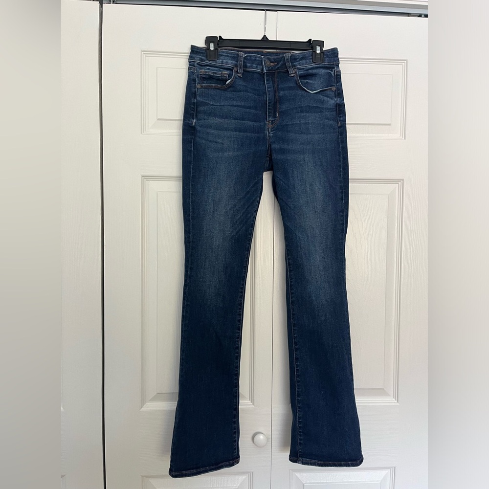 American Eagle Next Level High waisted skinny kick jean in deep sea blue